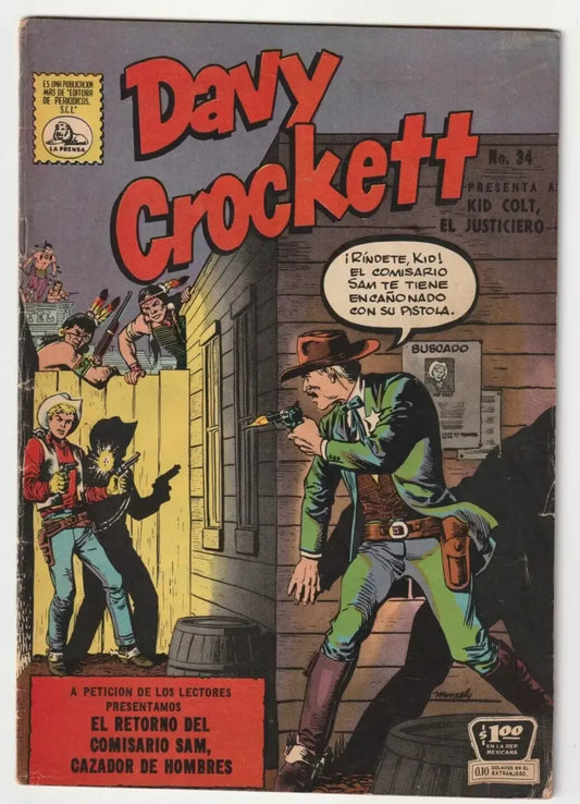 Davy Crockett #34 La Prensa Mexico Cómic Antiguo De 1959