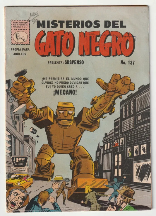 Misterios Del Gato Negro #137 La Prensa México Cómic Antiguo 1961