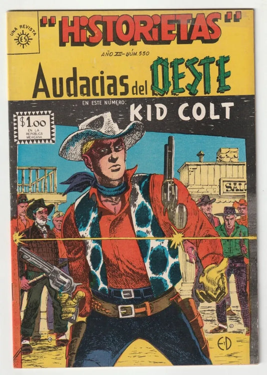 Historietas #550 Audacias Del Oeste Editorial Sol Cómic Antiguo