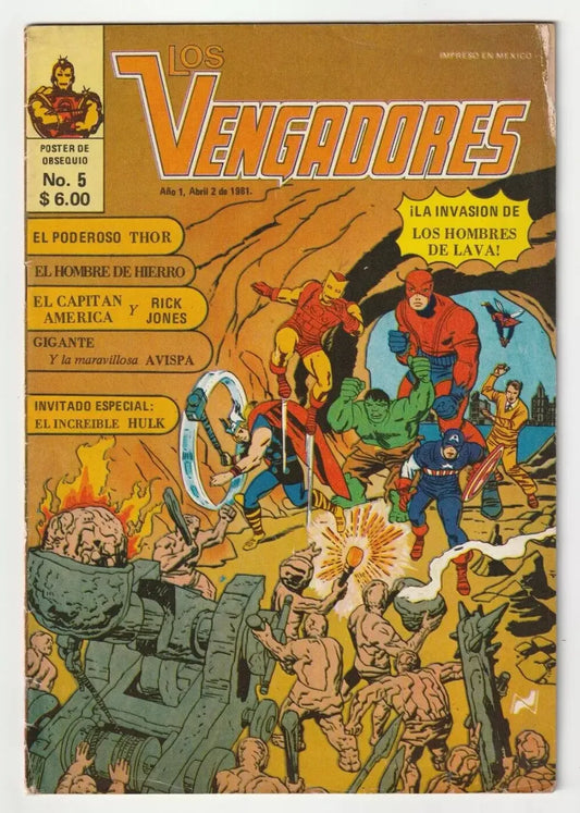 Los Vengadores #5 Novedades Mexico 1981