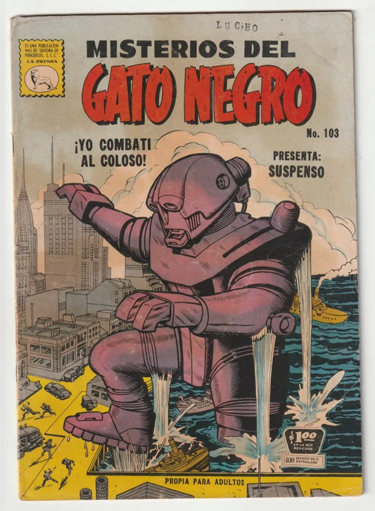 Misterios Del Gato Negro #103 La Prensa México Cómic Antiguo 1959