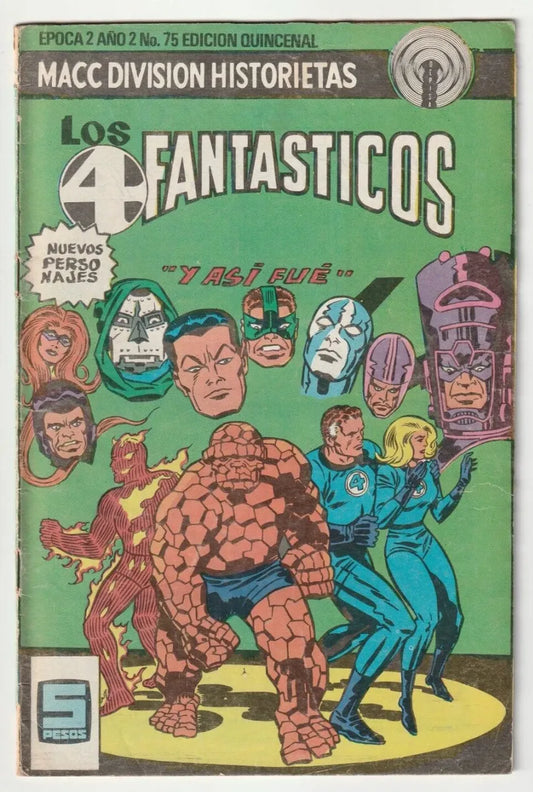 Los 4 Fantasticos #75 Macc Division Cómic Antiguo 1975
