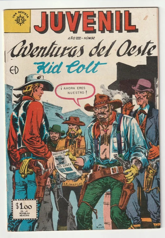 Juvenil Aventuras Del Oeste #92 Cómic Antiguo