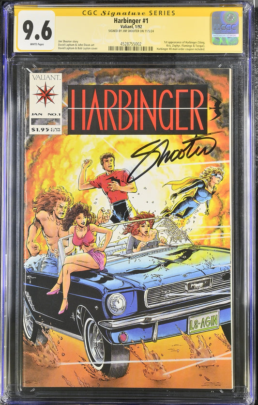 Harbinger #1 CGC 9.6 Signature Series Firmado Por Jim Shooter
