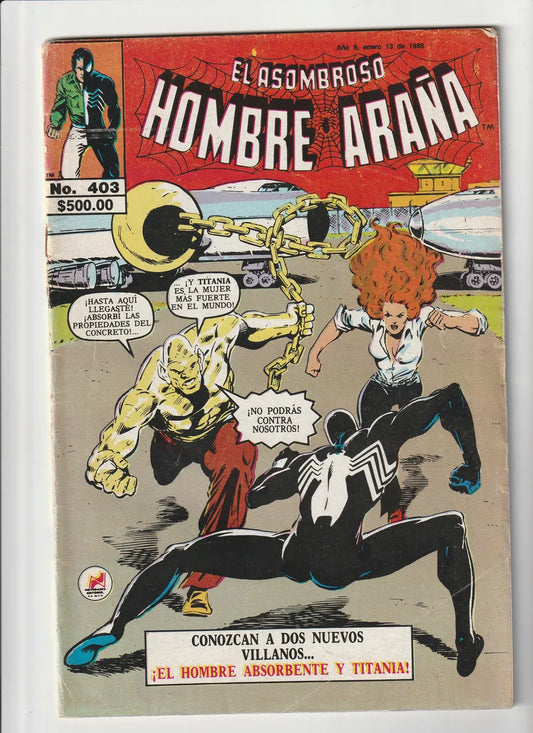 El Asombroso Hombre Araña #403 Novedades 1988