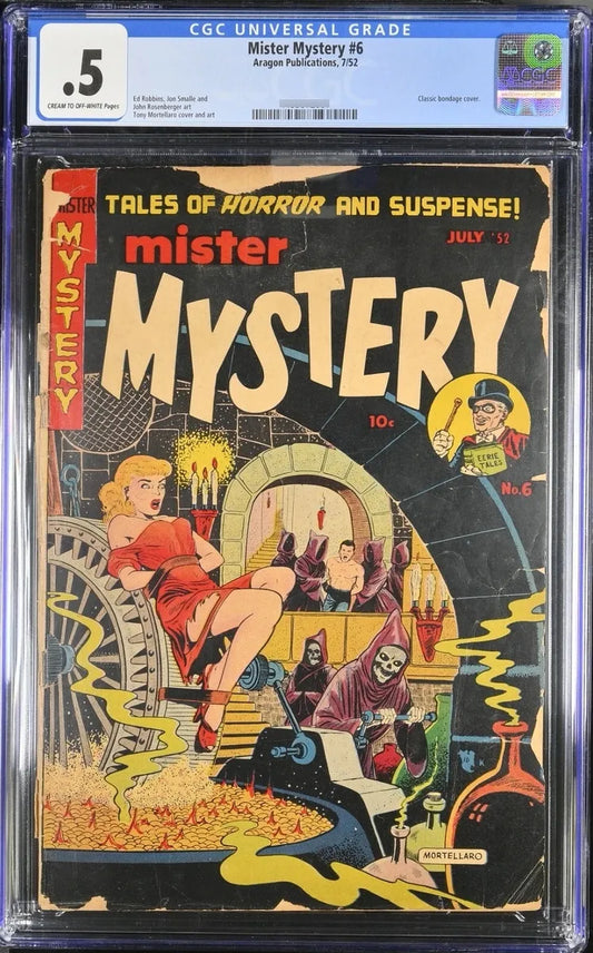 Mister Mystery #6 Cgc .5 Portada Clásica Terror Pre Code 1952
