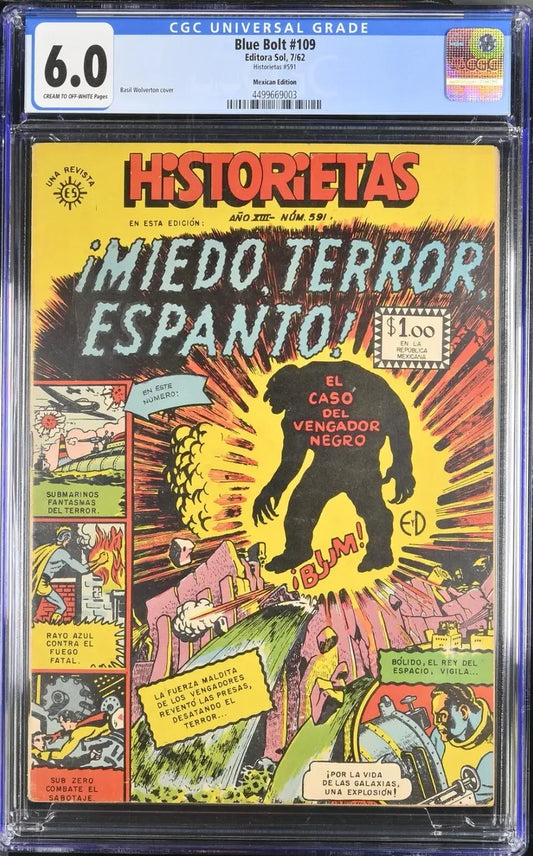 Historietas Miedo Terror, Espanto #591 Editora Sol Cgc 6.0
