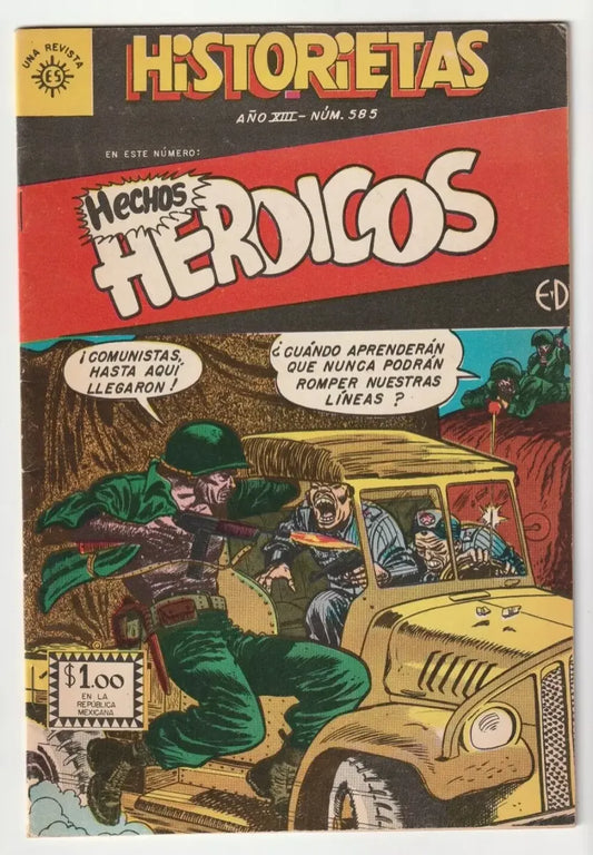 Historietas Hechos Heroicos #585 Editora Sol Cómic Antiguo