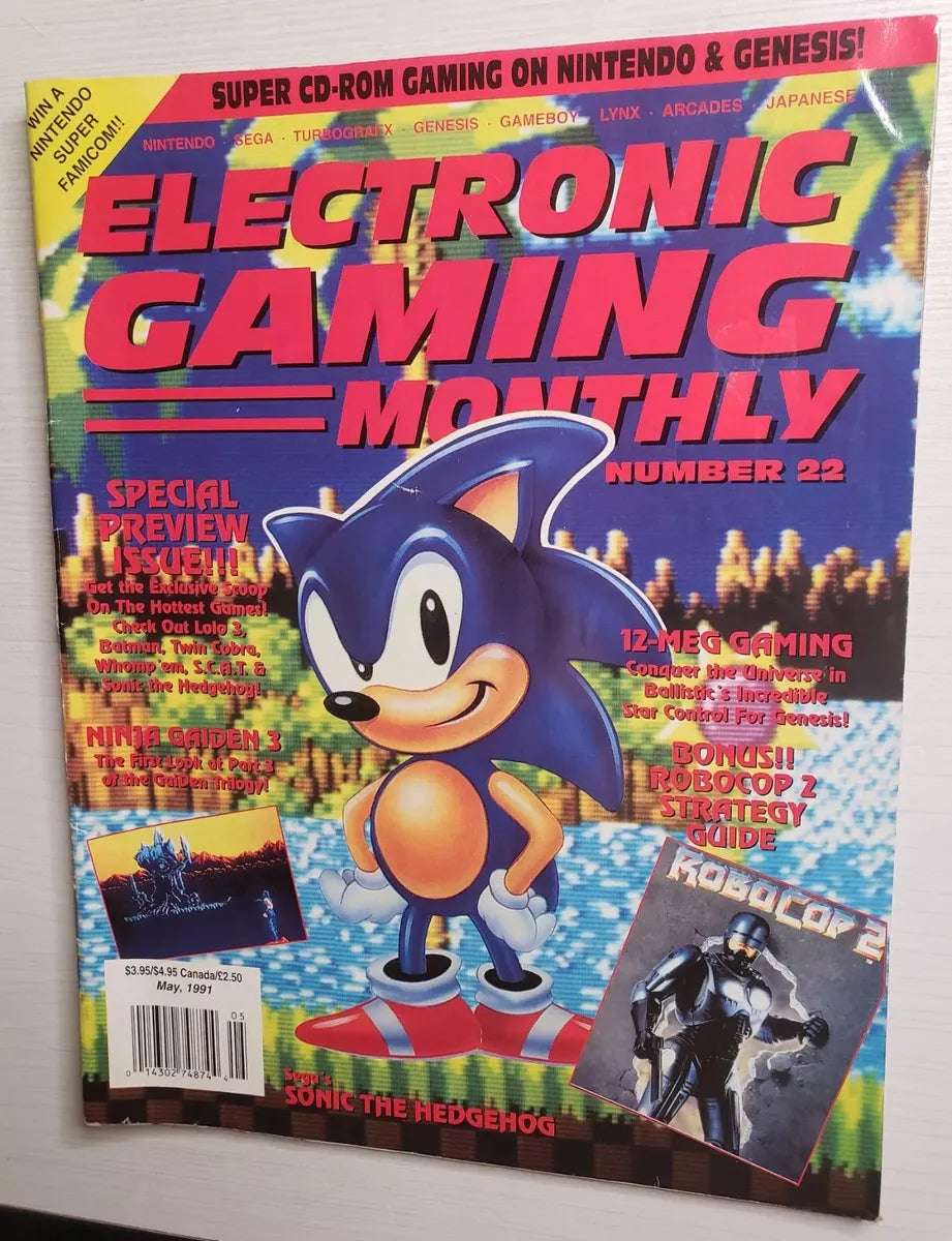 Electronic Gaming Montly #22 Mayo 1991 Sonic The Hedgehog