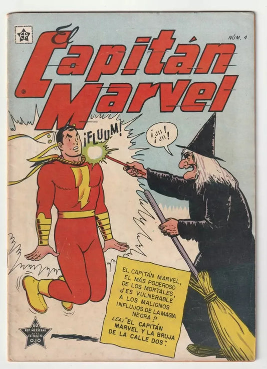 El Capitan Marvel #4 Novaro 1953 Cómic Antiguo