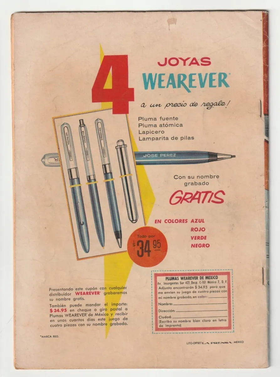 Misterios Del Gato Negro #129 La Prensa México Cómic Antiguo 1961