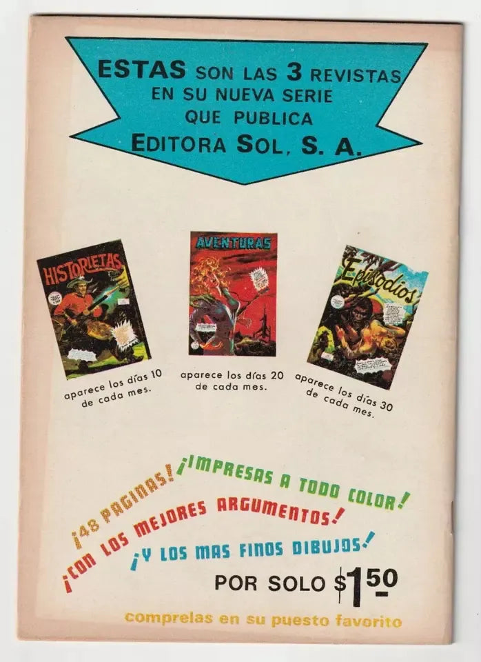 Aventuras #424 Editora Sol 1972