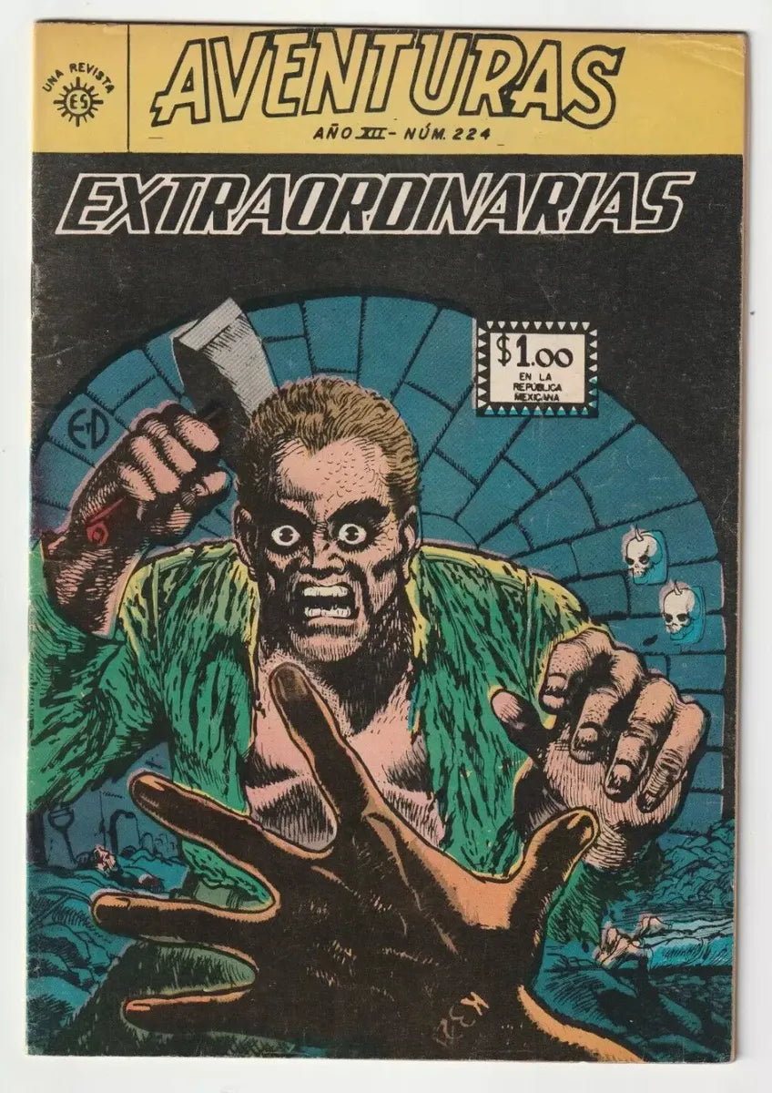 Aventuras Extraordinarias #224 Editora Sol Comic Antiguo de Terror