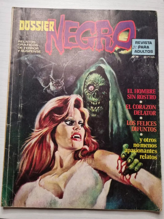 Dossier Negro #76 Revista Antigua De Terror