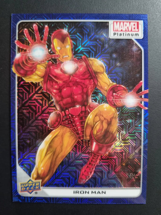 Iron Man Blue Traxx 295/499 2022 Upper Deck Marvel Platinum
