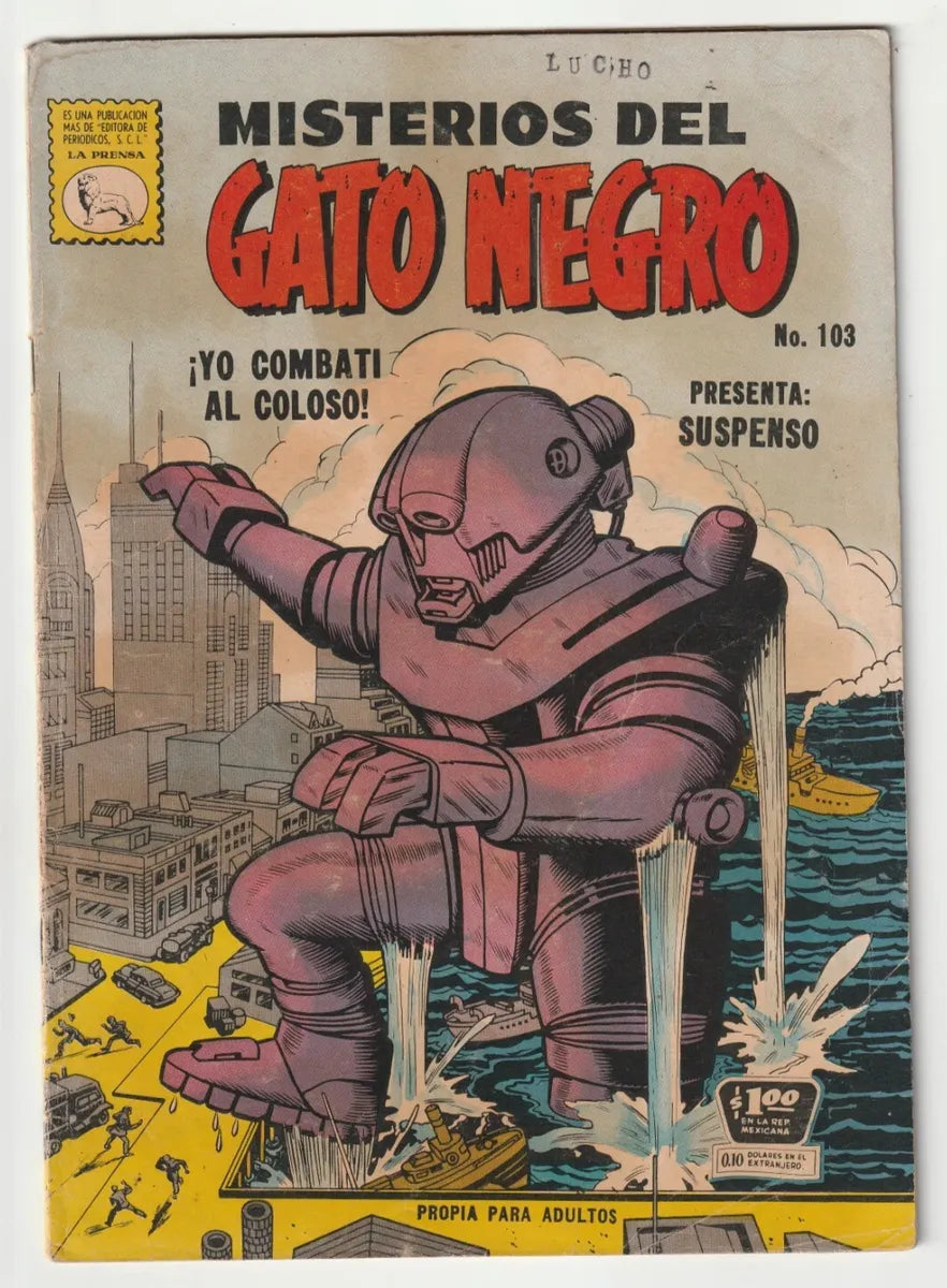 Misterios Del Gato Negro #103 La Prensa México Cómic Antiguo 1959