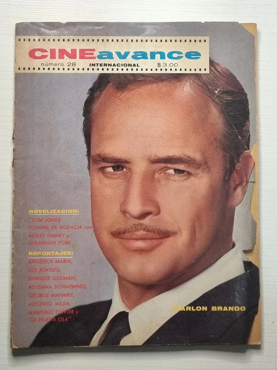 Cine Avance #28 Portada Marlon Brando Revista Antigua