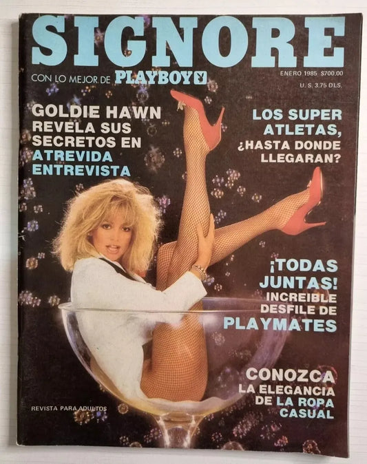 Signore Playboy Mexico Enero 1985 Goldie Hawn