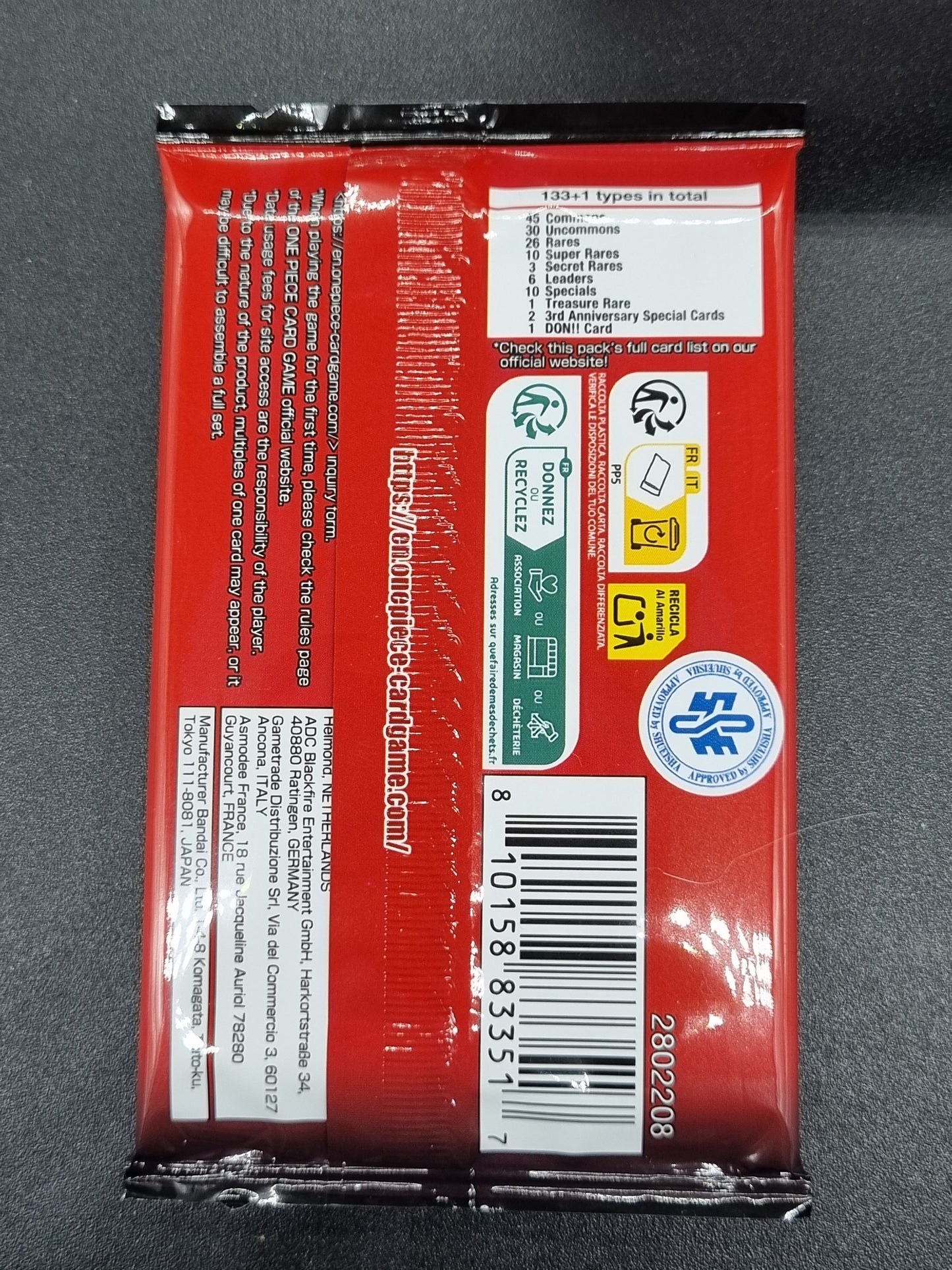 TCG One Piece OP-13 Carrying on His Will Booster Pack Sellado en Ingles