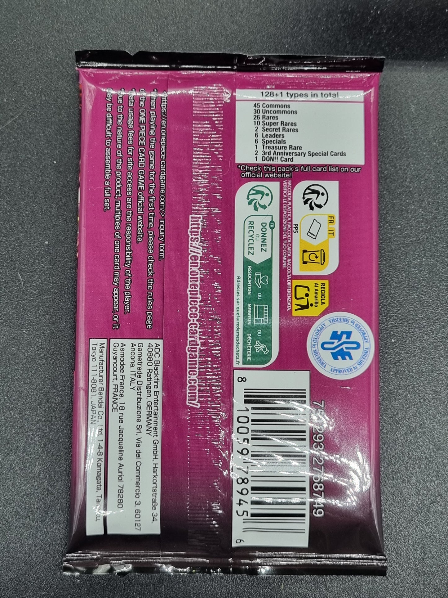 TCG One Piece OP-11 Fist of Divine Speed Booster Pack Sellado en Ingles