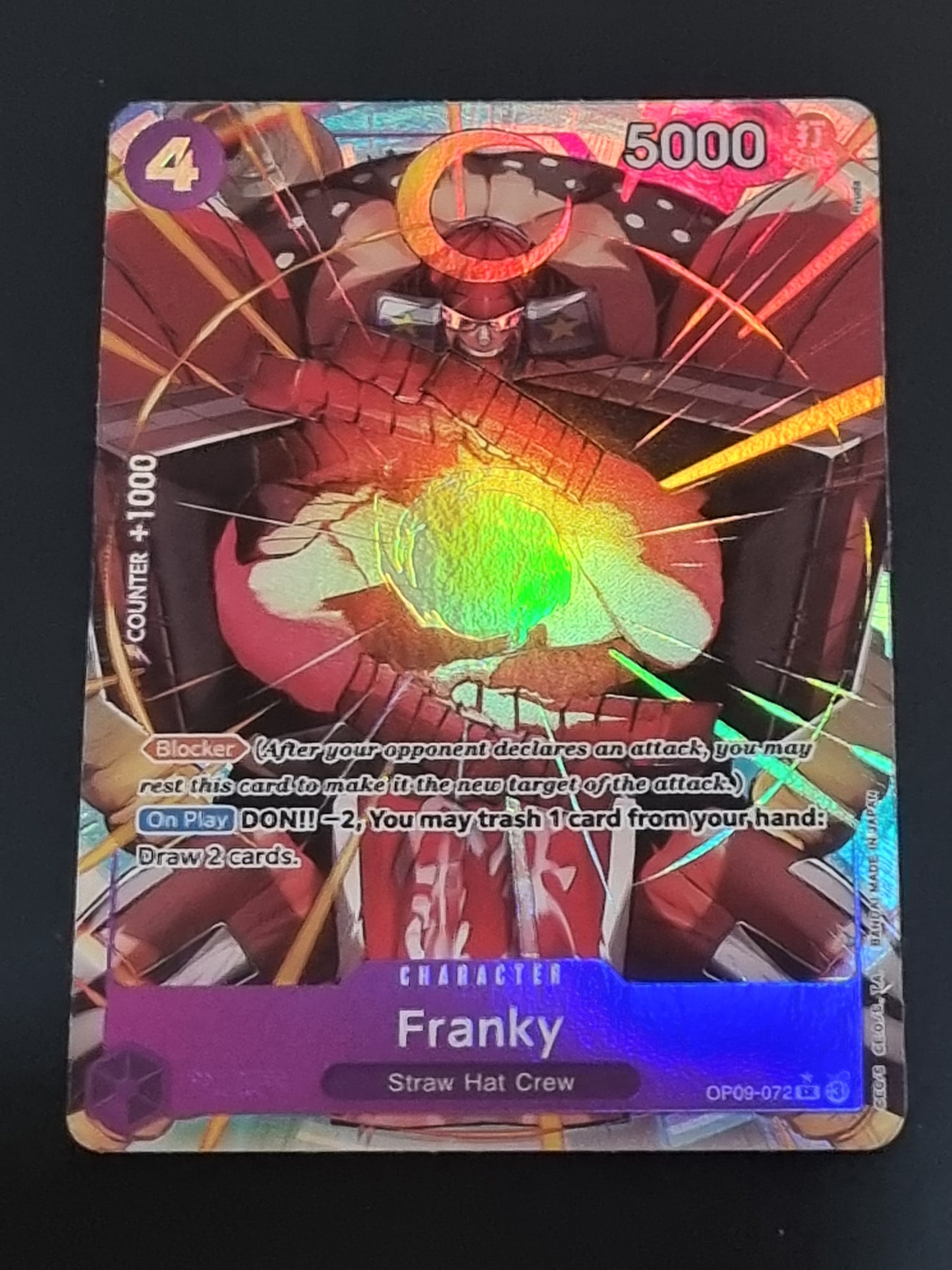 Tarjeta One Piece TCG Franky Alternate OP 09-072