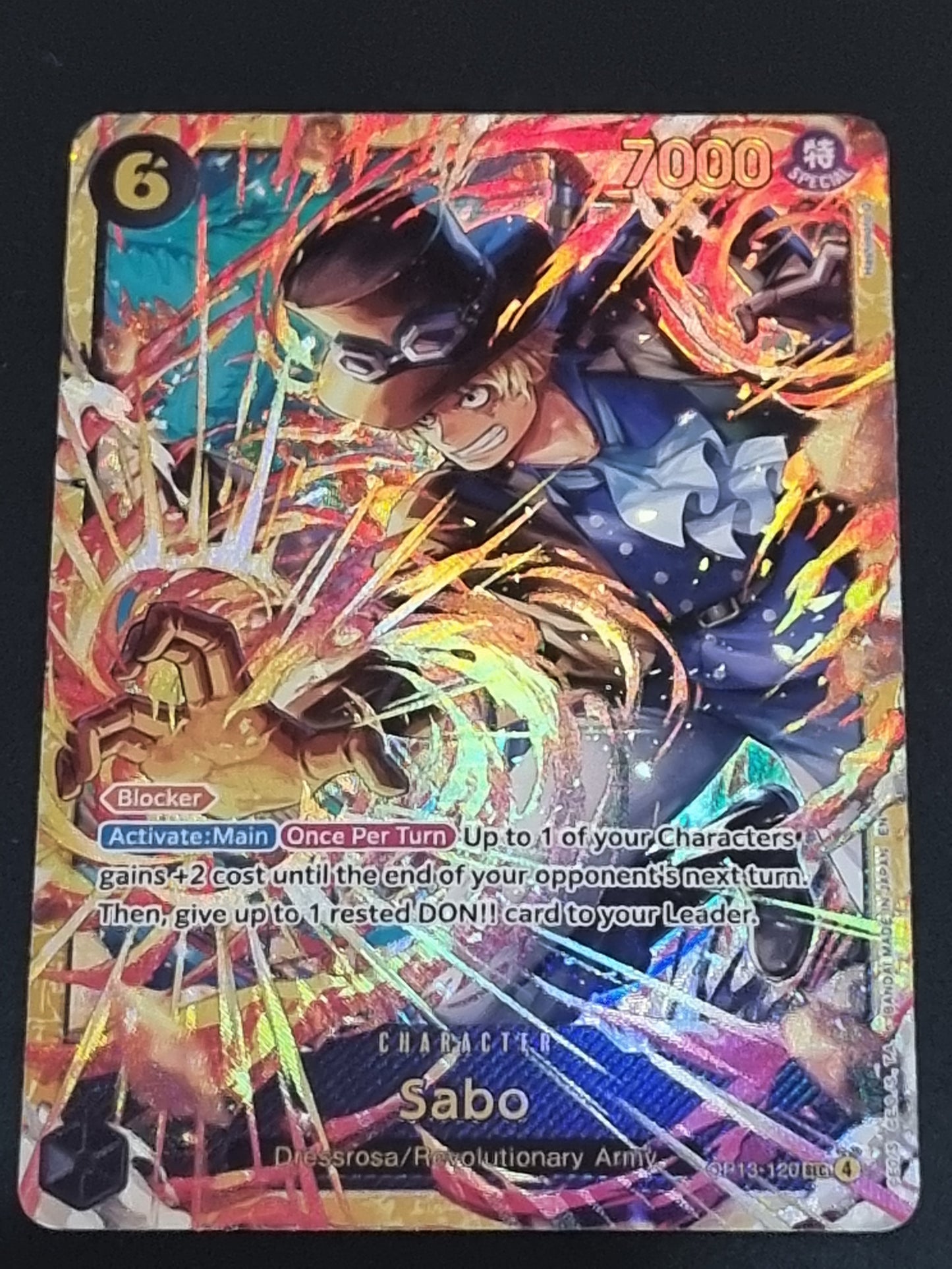 Tarjeta One Piece TCG Sabo SEC OP 13-120