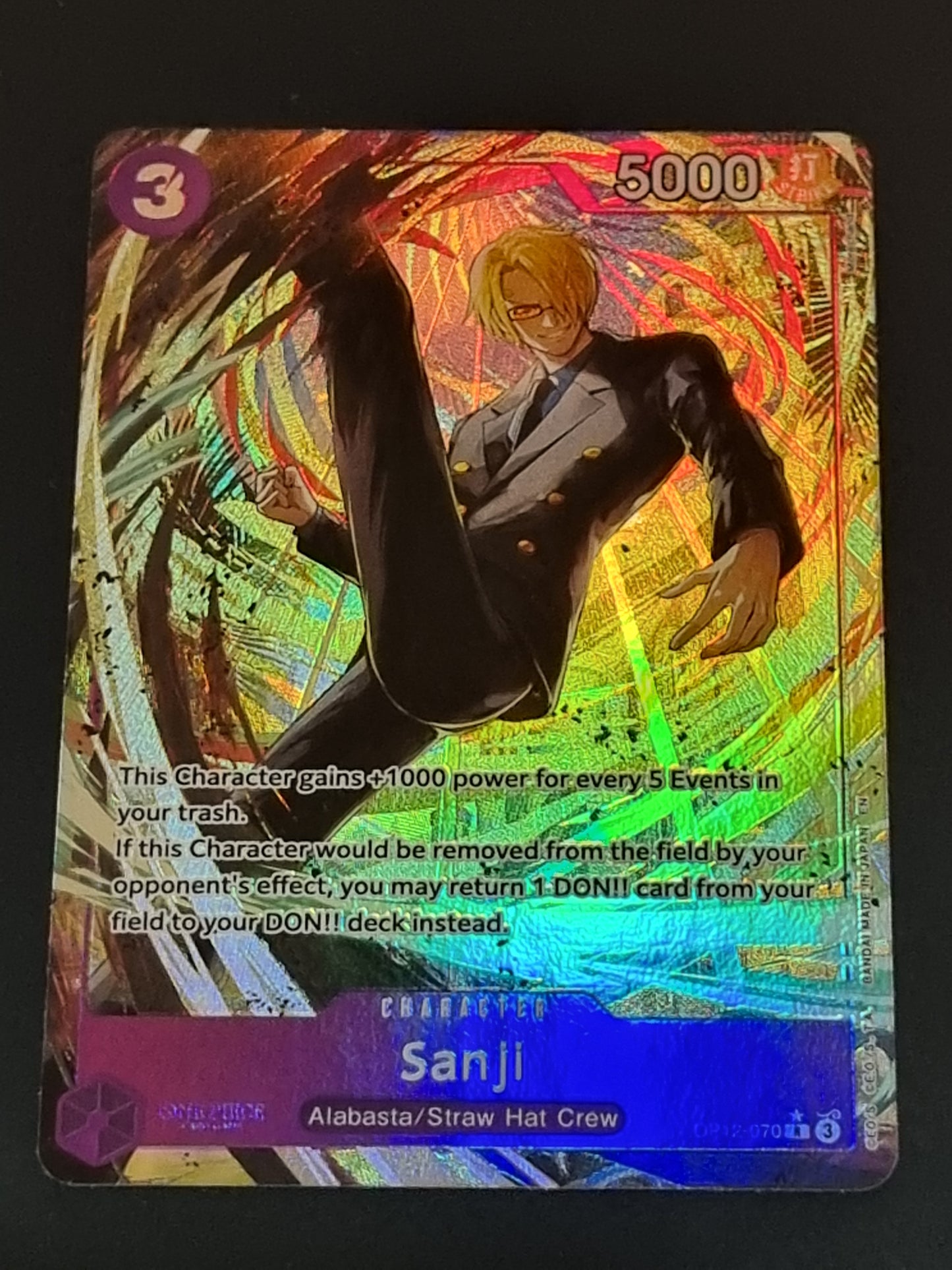 Tarjeta One Piece TCG Sanji Alternate OP 12-070