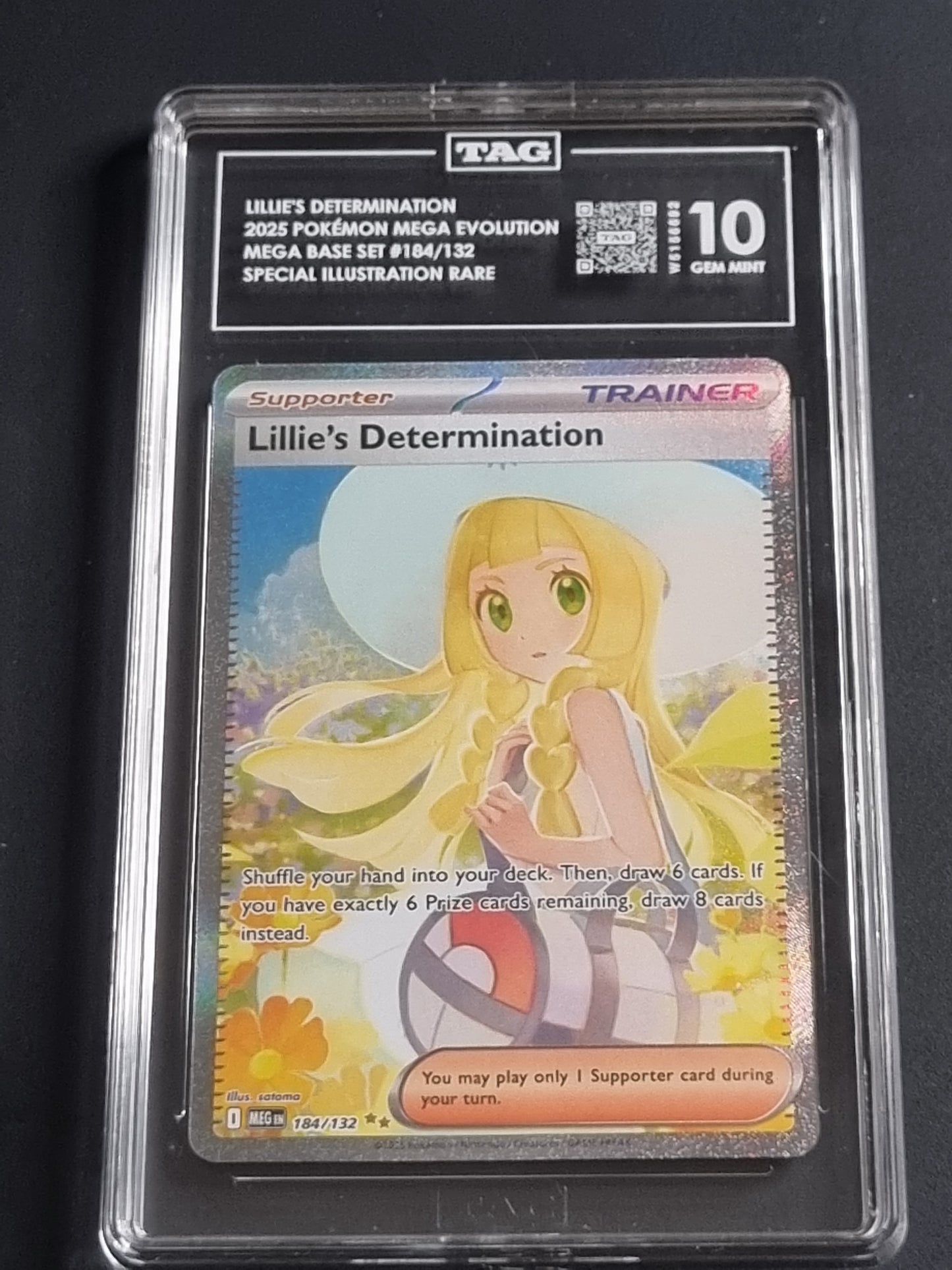 Tarjeta Pokemon TCG Mega Evolutions Lillies´s Determination SIR 184/132 TAG 10
