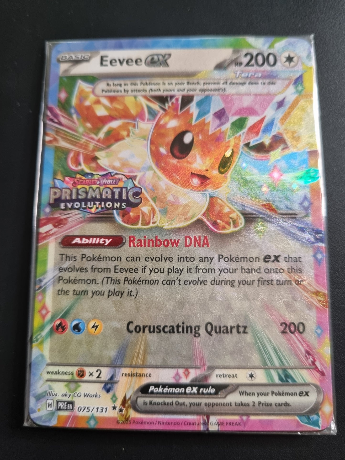 Tarjeta Pokemon TCG Prismatic Evolutions Eeve ex Promo 075/131