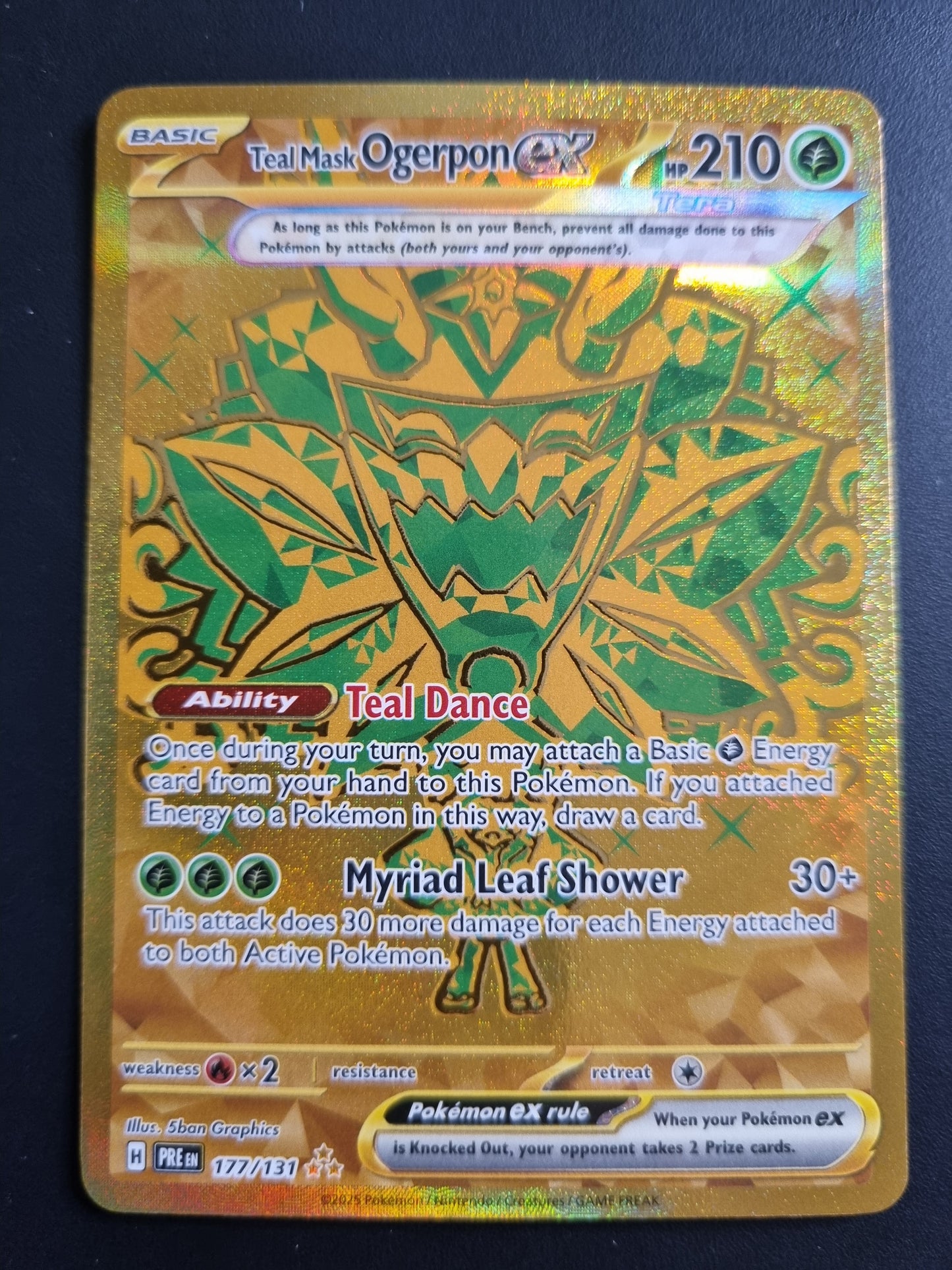 Tarjeta Pokemon TCG Prismatic Evolutions Teal Mask Ogerpon HR 177/131