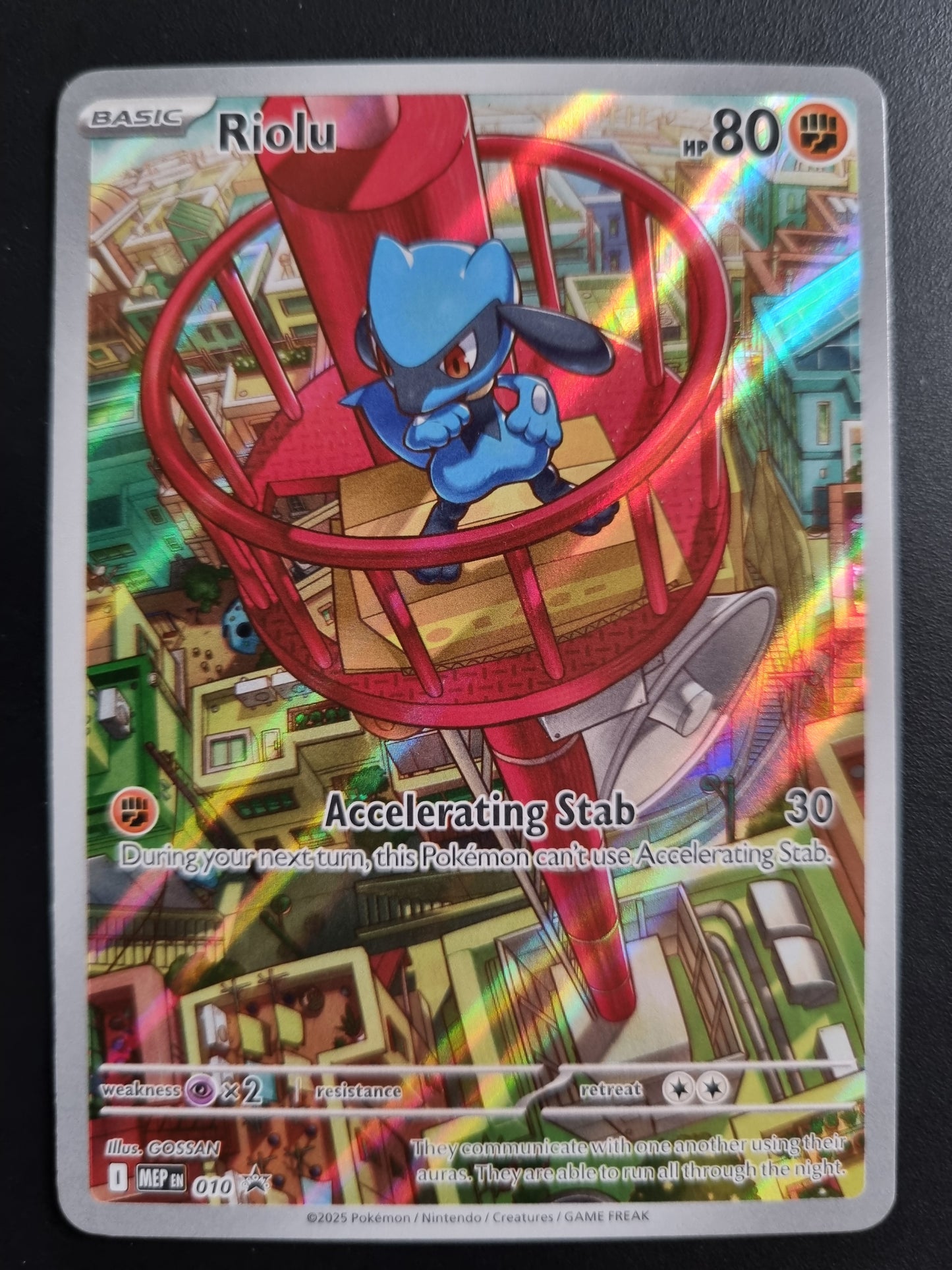Tarjeta Pokemon TCG Mega Evolutions Riolu Black Star Promo 010