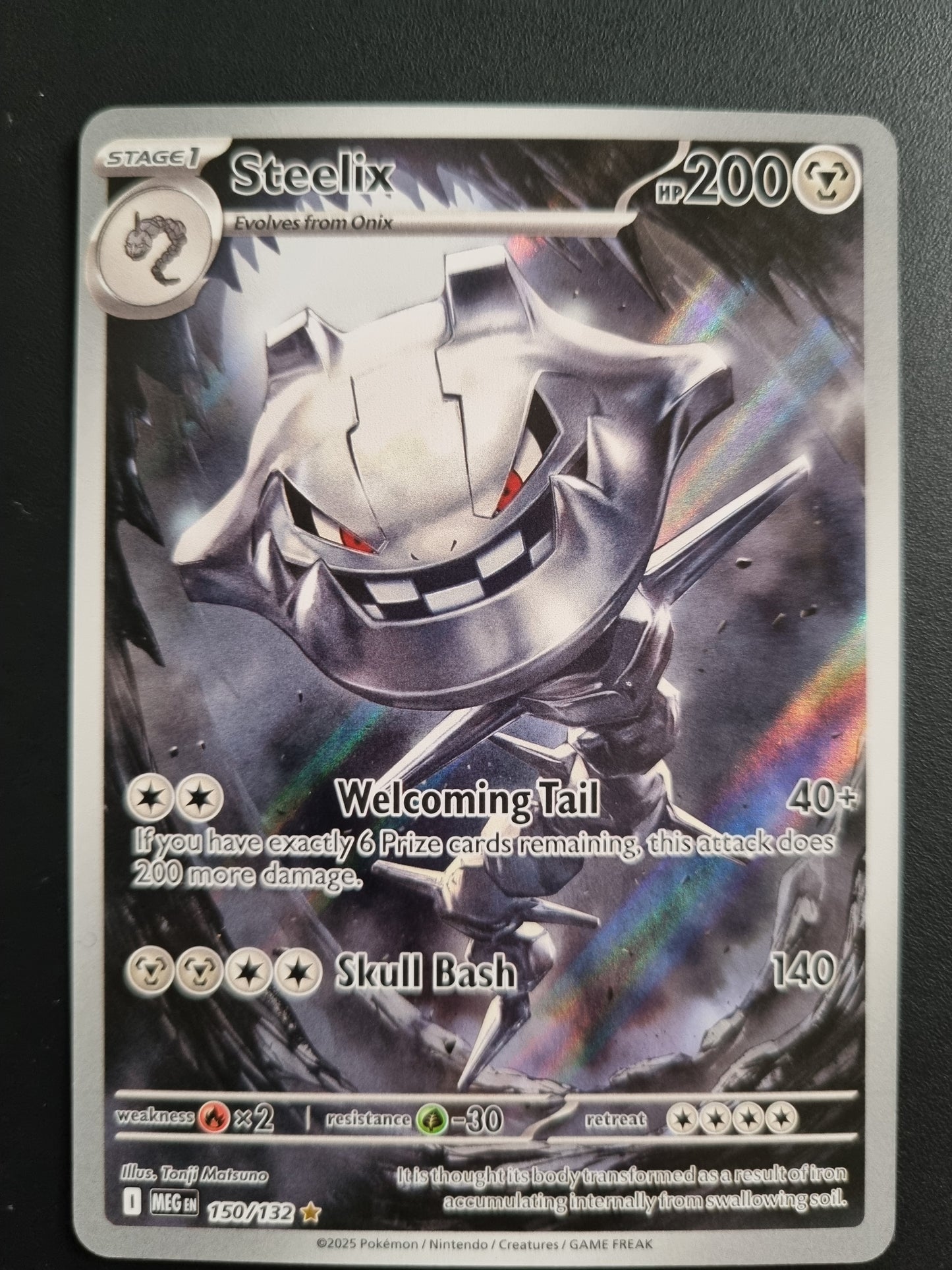 Tarjeta Pokemon TCG Mega Evolutions Steelix IR 150/132