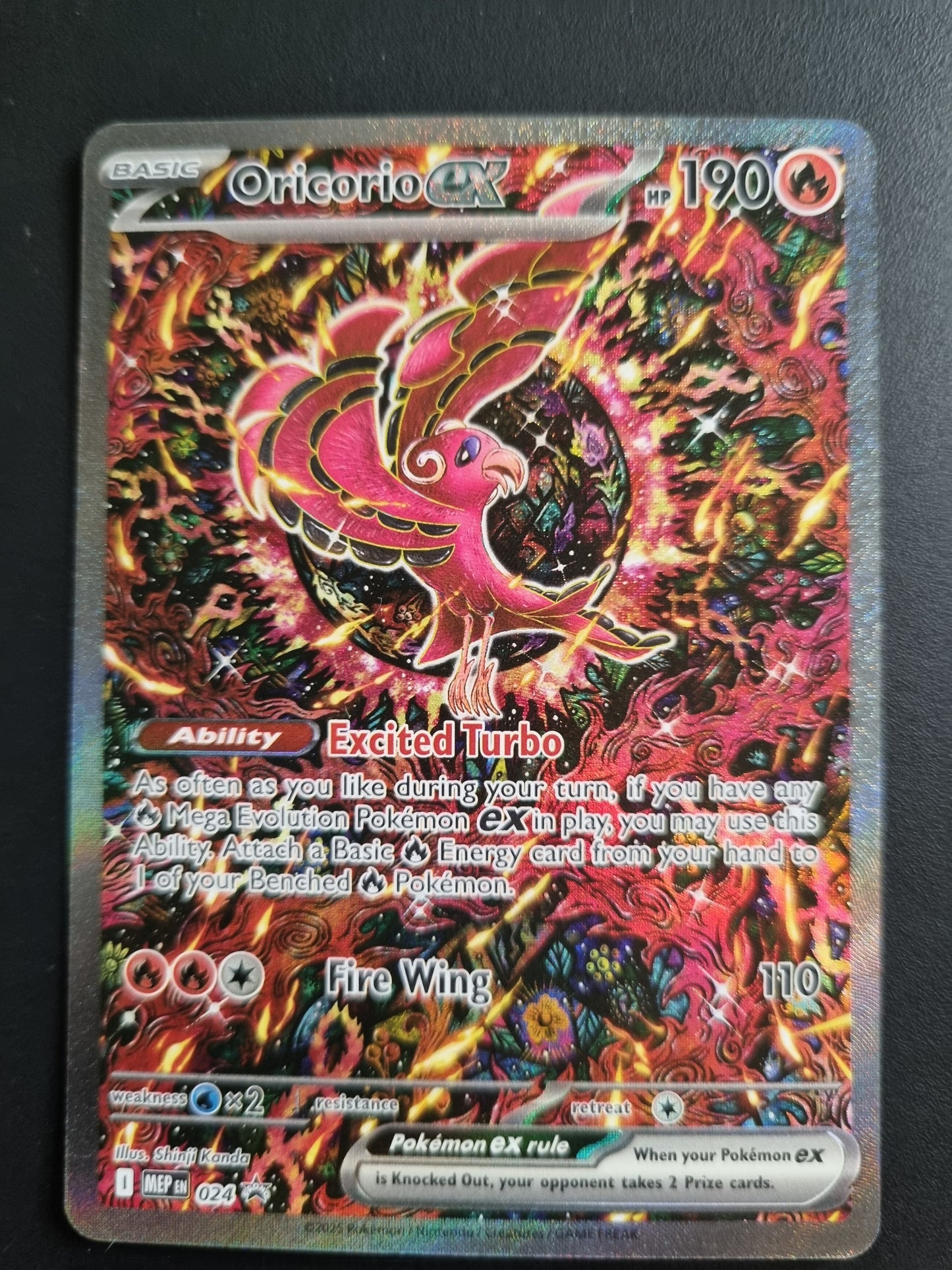 Tarjeta Pokemon TCG Phantasmal Flames Oricorio ex Black Star Promo 024