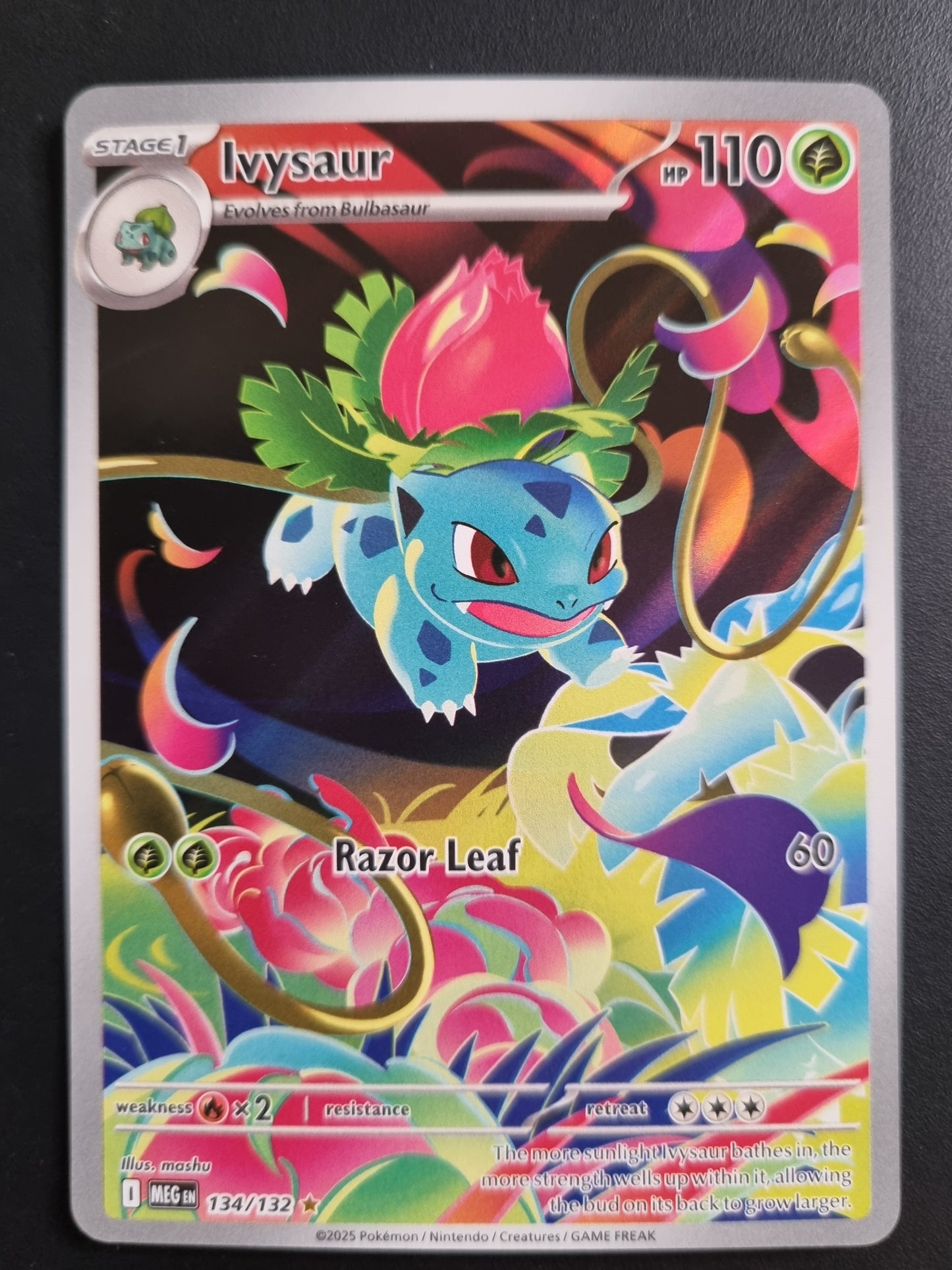 Tarjeta Pokemon TCG Mega Evolutions Ivysaur IR 134/132