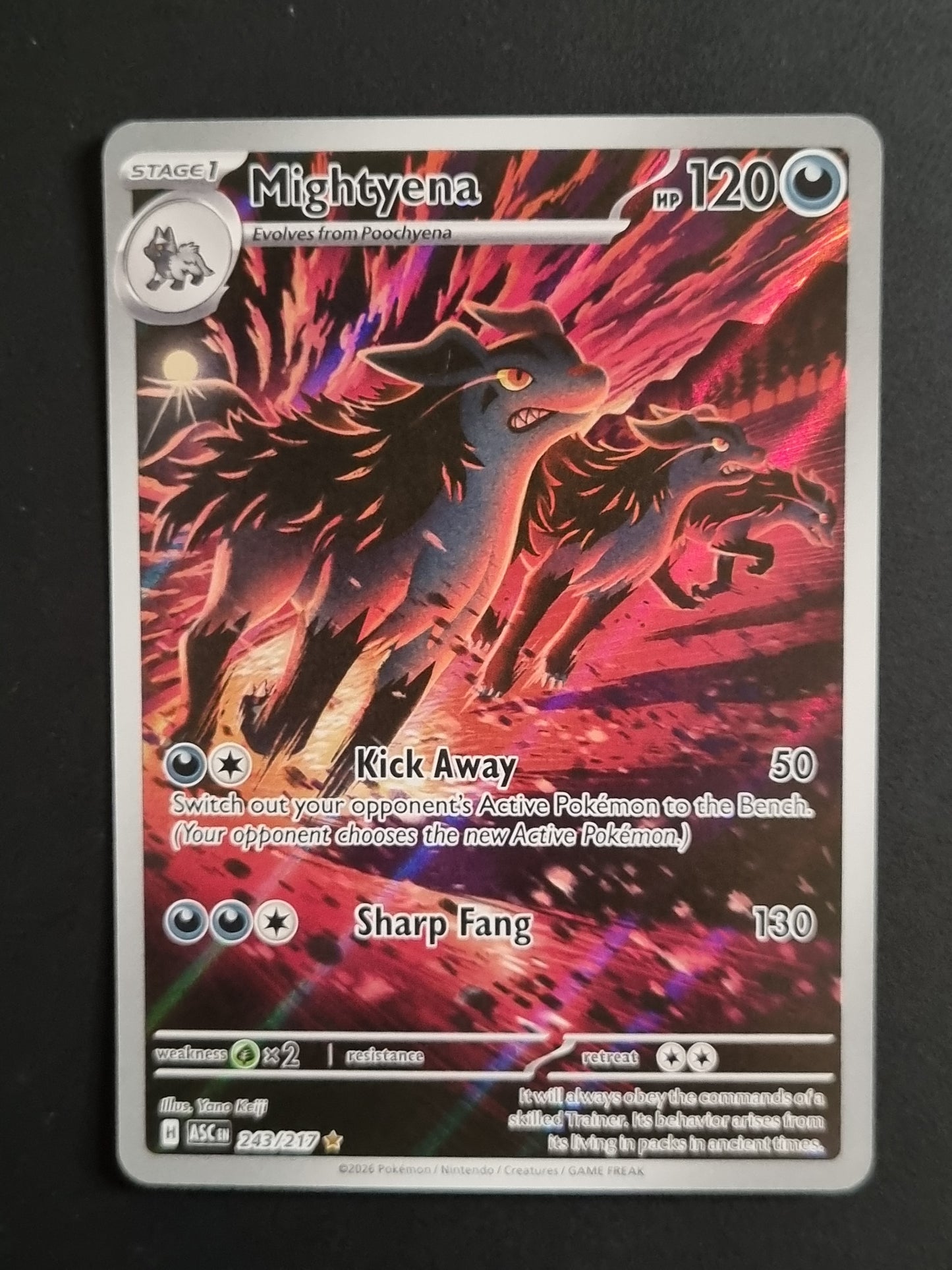 Tarjeta Pokemon TCG Ascended Heroes Mightyena IR 243/217