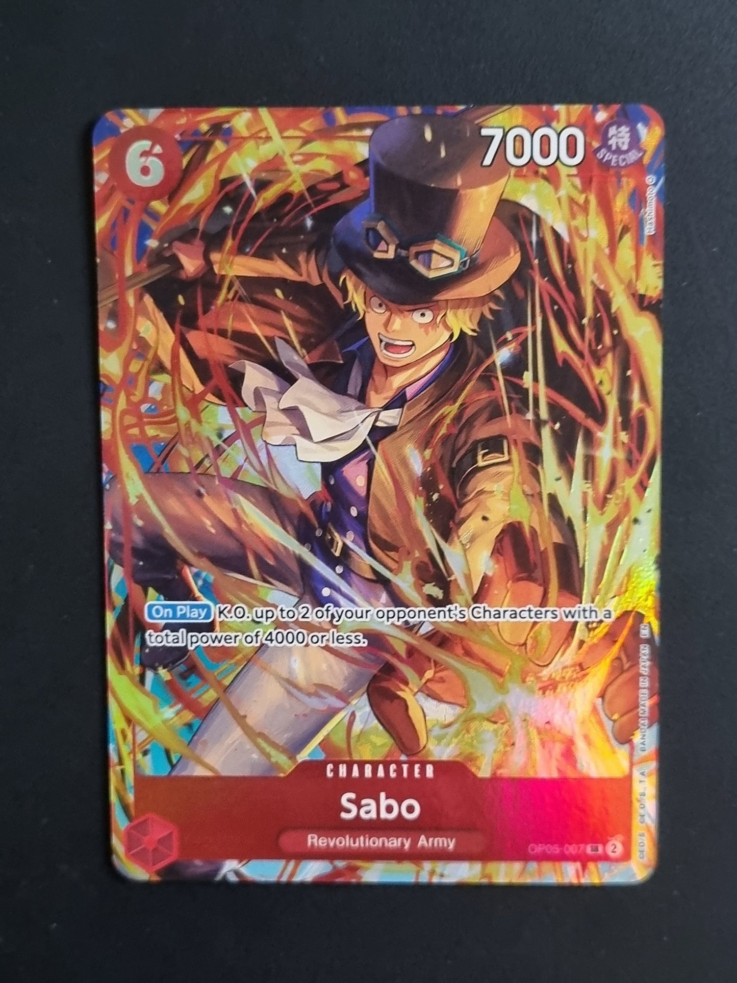 Tarjeta One Piece TCG Sabo SR OP05 -007