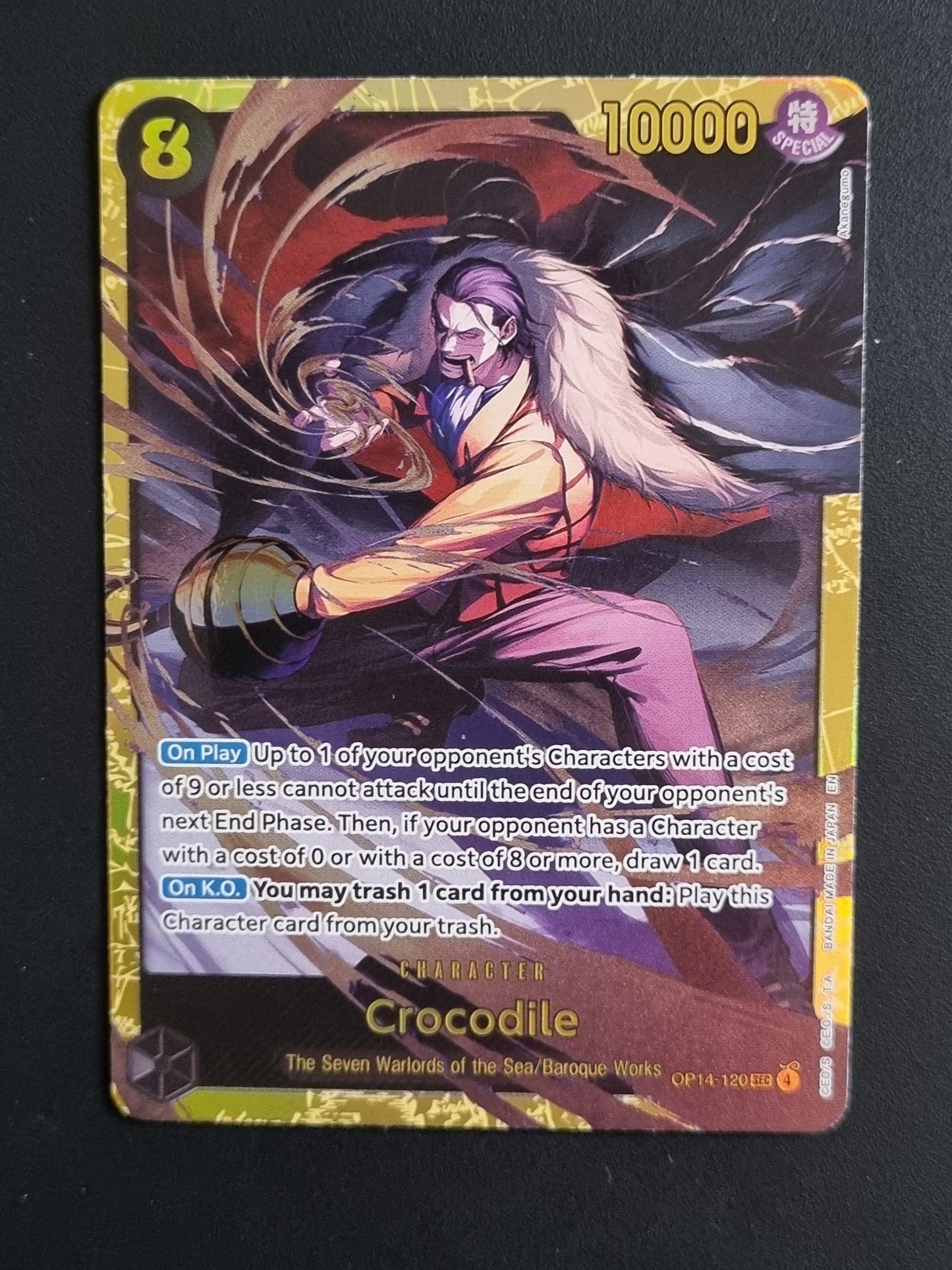 Tarjeta One Piece TCG Crocodile SEC OP14-120