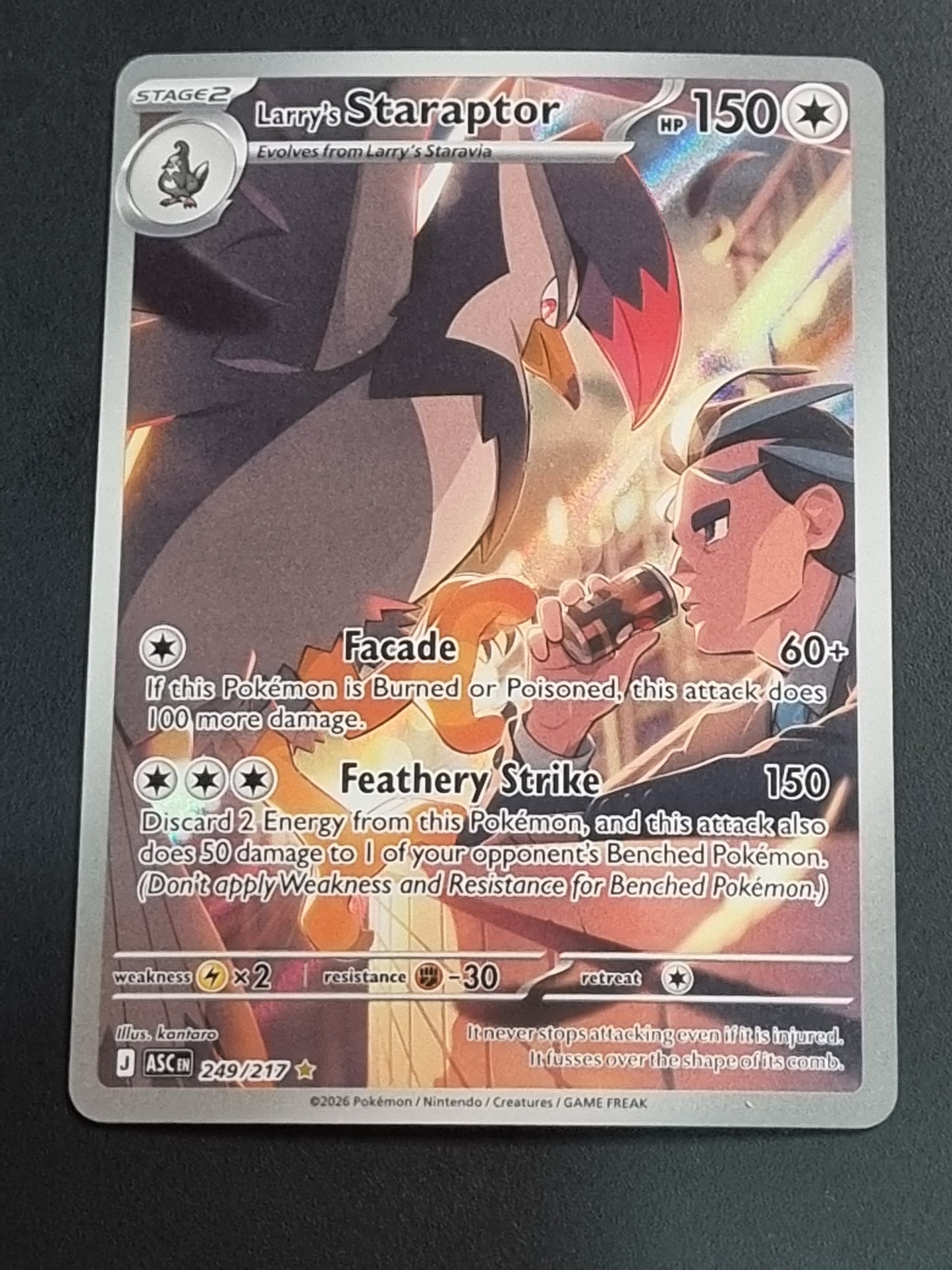 Tarjeta Pokemon TCG Ascended Heroes Larry´s Staraptor 249/217
