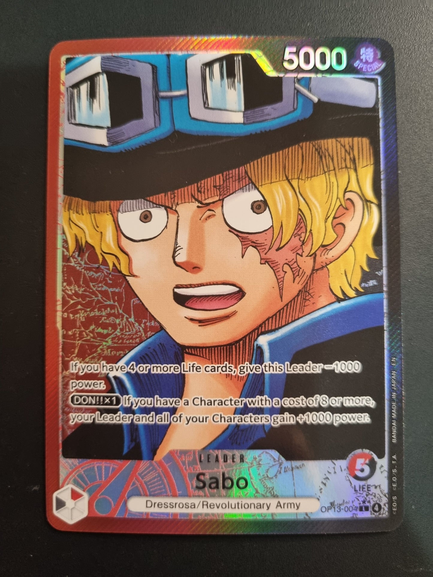 Tarjeta One Piece TCG Sabo Leader OP 13-004