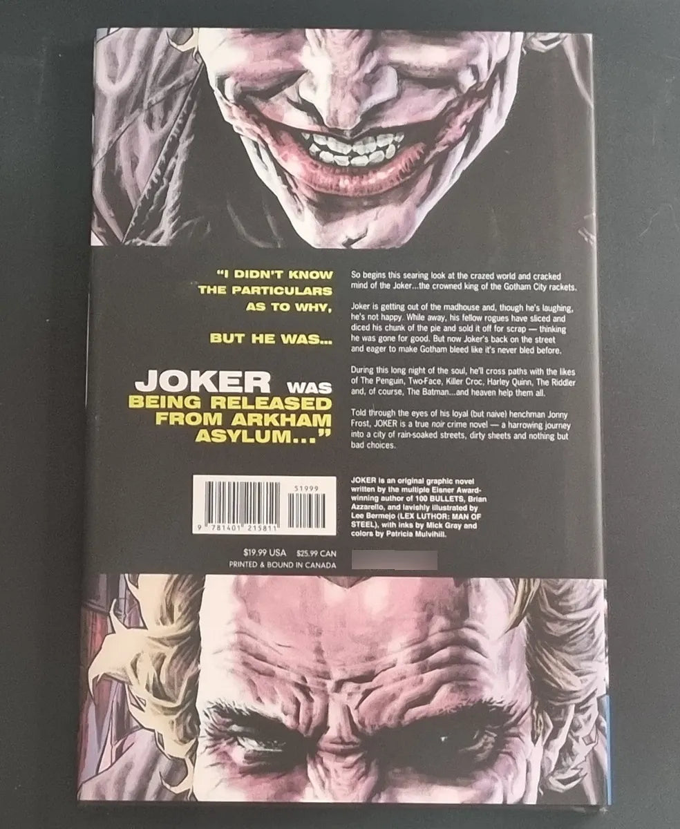 Joker Brian Azzarello Harcover
