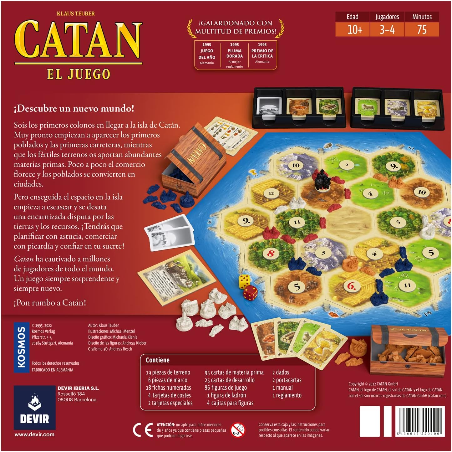 Catan Juego de Mesa 4 jugadores