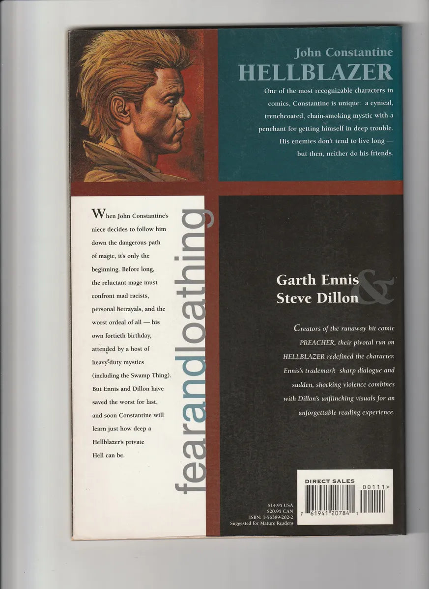 Hellblazer Fear And Loathing Tpb Garth Ennis Y Steve Dillon