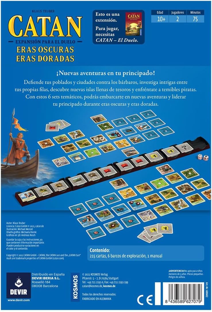 Catan El Duelo - Expansión: ERAS Oscuras, ERAS Doradas Juego de Mesa