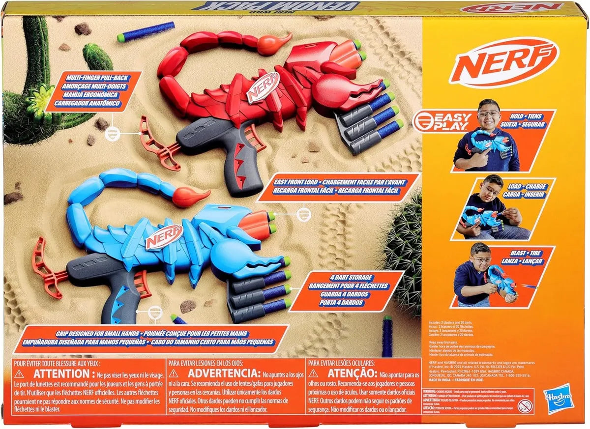 Nerf Wild Venompack Set De 2 Lanzadores Viene Con 20 Dardos