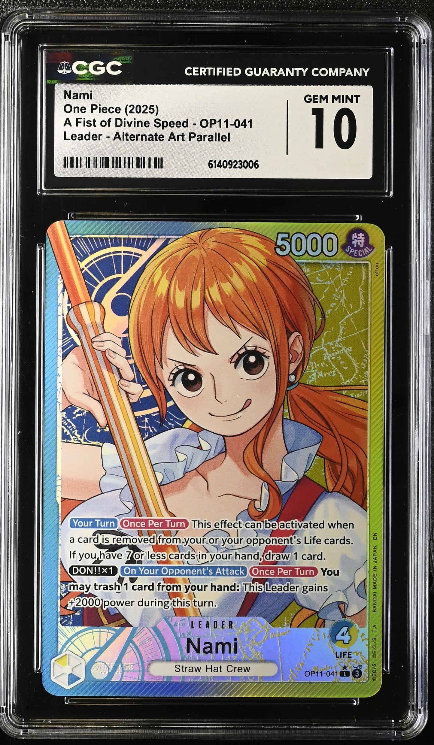 Tarjeta One Piece TCG Nami A Fist of Divine Speed OP11-041