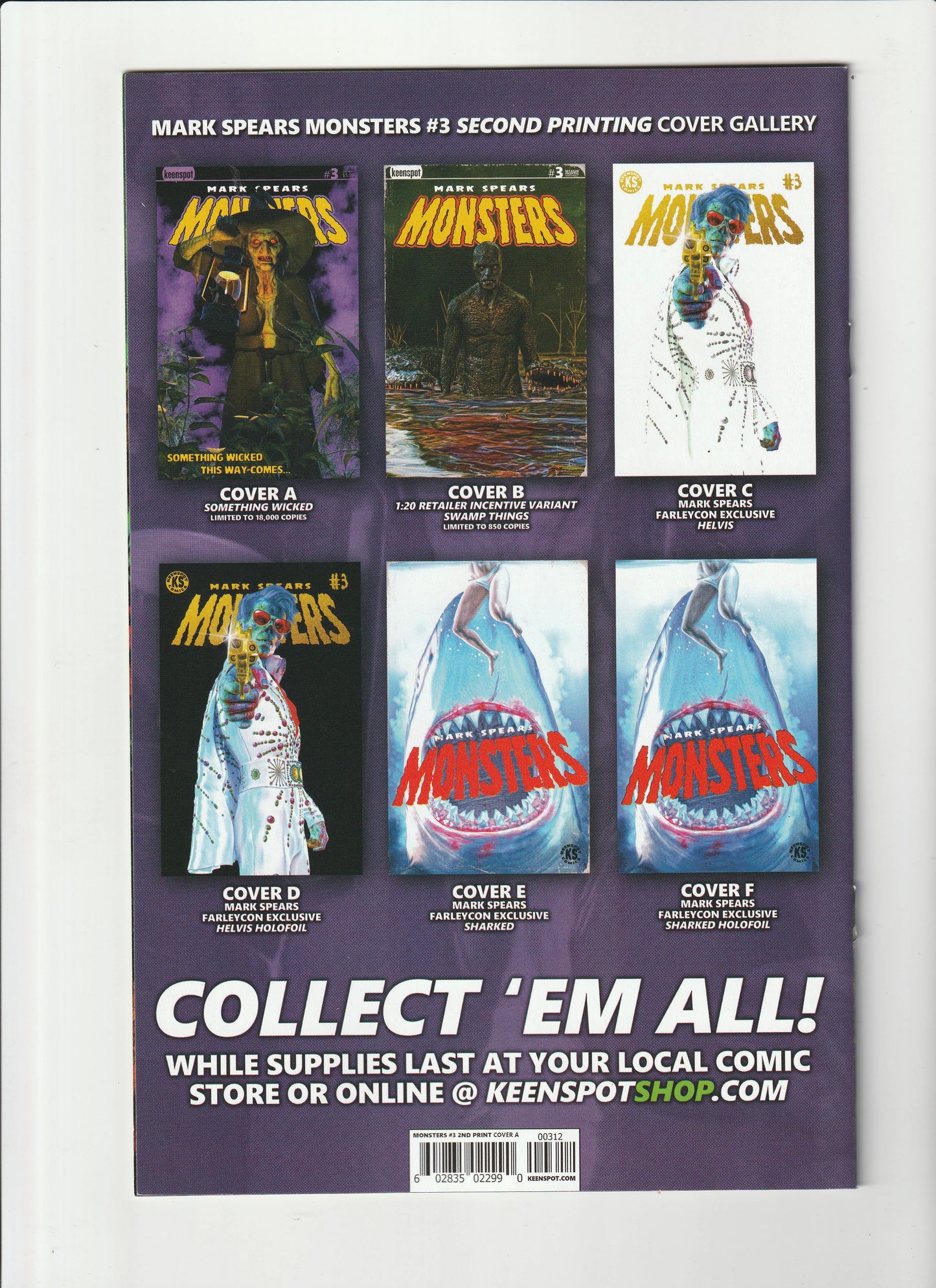 Mark Spears Monsters #3 2nd Print